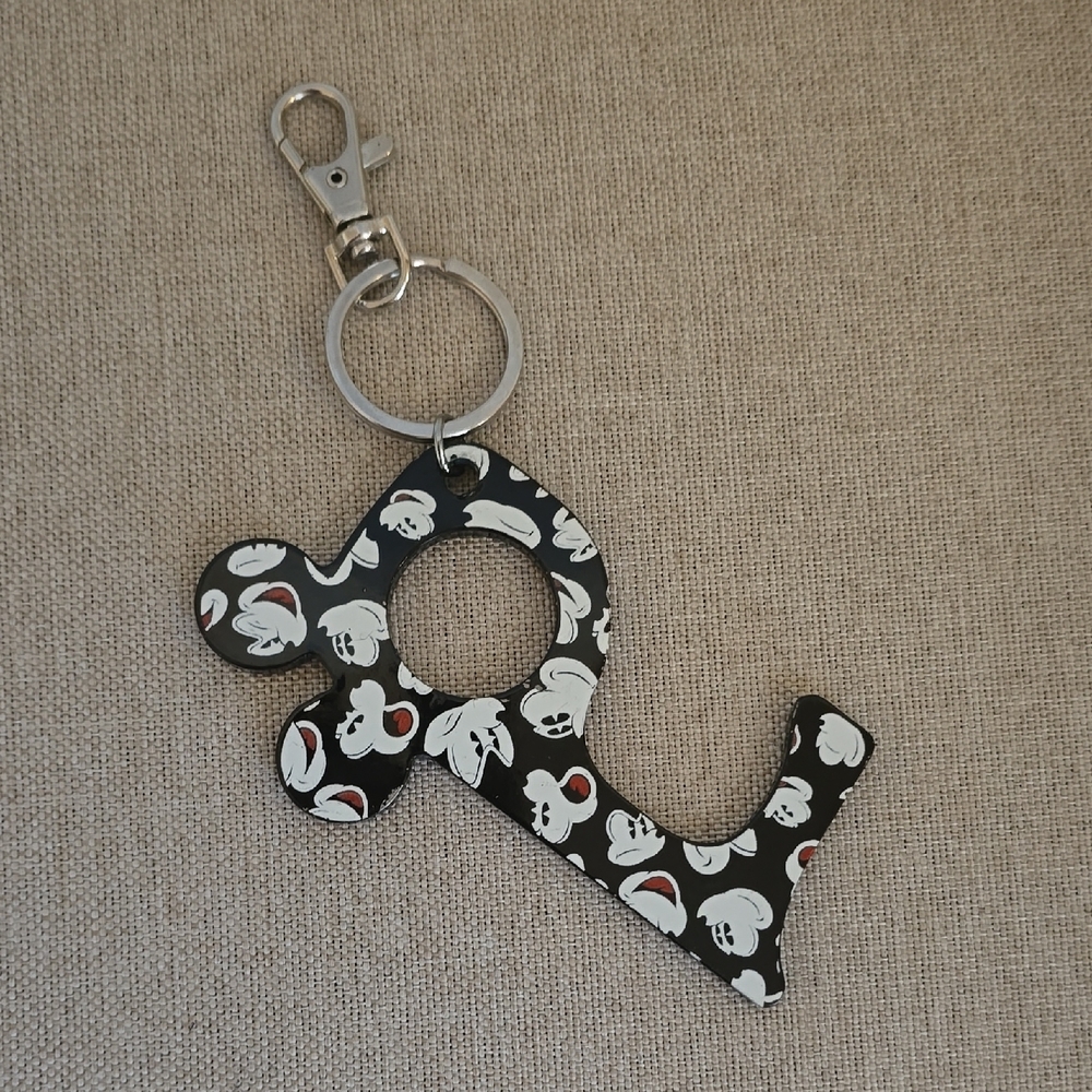 Disney Parks Mickey Mouse faces Keychain Metal Door Pull